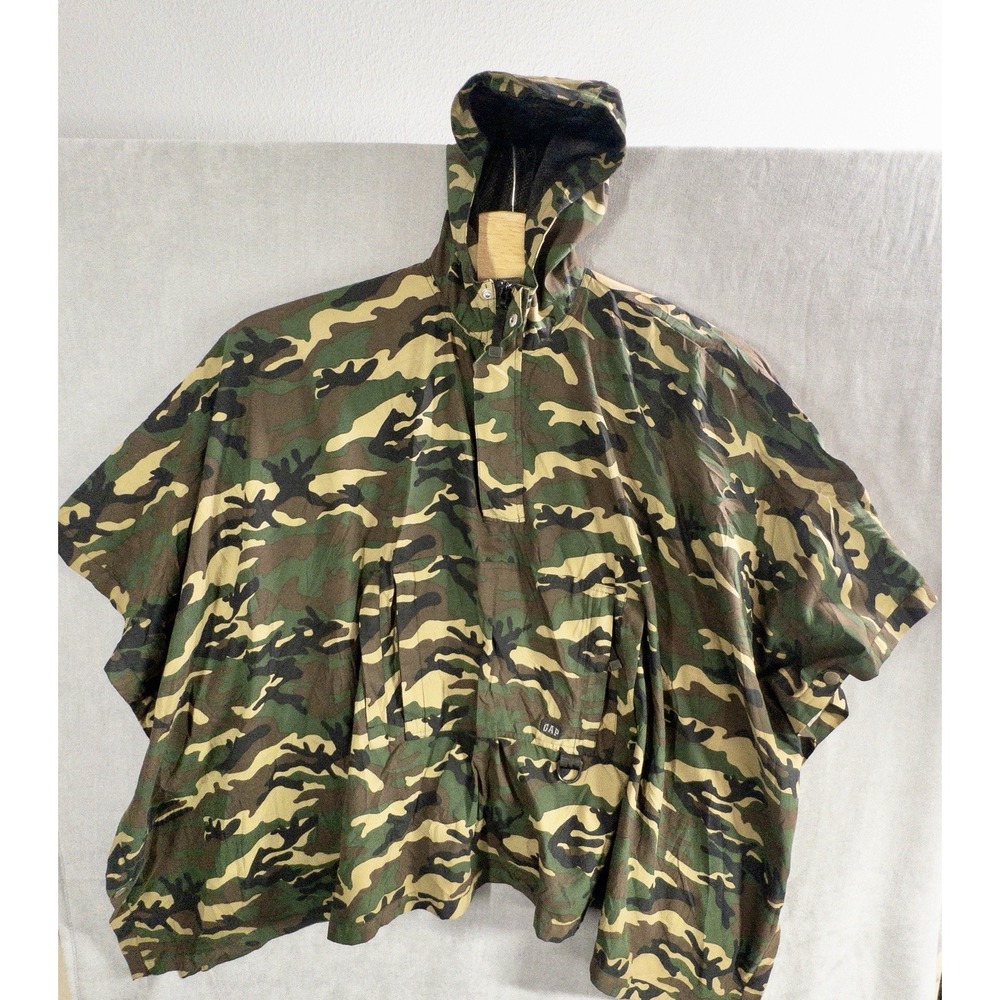 Gap Kids Youth Medium (7-8) Camouflage Rain Parka Poncho Outdoors Camo